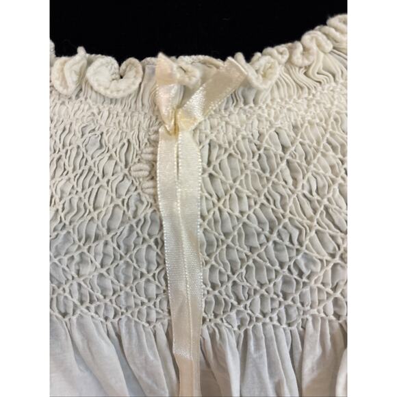 Vintage New Quills Ireland Edwardian Nightgown Cotton embroired crochet Ivory OS - Picture 5 of 16